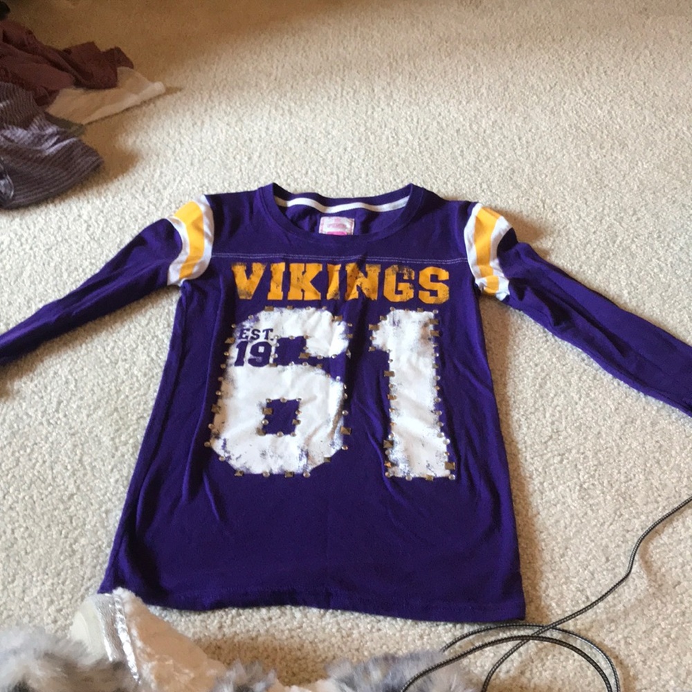 PINK VIKINGS NFL SHIRT SIZE XS